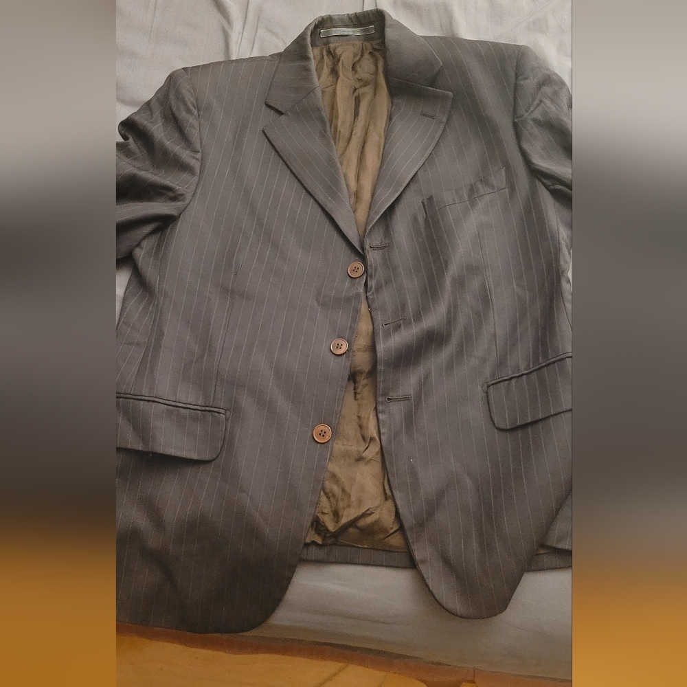 Brown Pinstripe Blazer